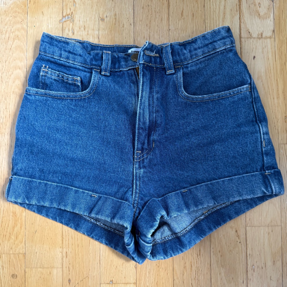 Vintage American Apparel Dark Blue Denim Jean Shorts